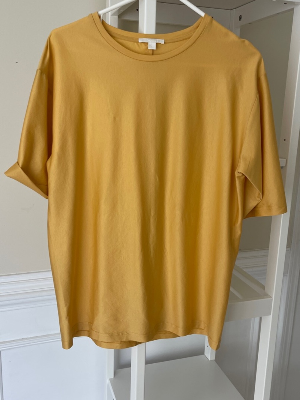 COS Women's Short Sleeve Crew Tee in Mustard